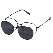 Gafas de sol polarizadas con Clip para mujer, anteojos de sol cuadrados ultraligeros de aleación de titanio, montura de gafas ópticas para hombre S9331