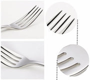 Cozy Zone Dinnerware Stainless Steel Tableware Luxury Cutlery Vintage Quality 24Pcs Western Dinner Set