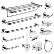 Bathroom Accessories Towel Rack Shelf Paper Holder Chrome Plated Toilet Brush Holder Towel Ring Robe Hook Bathroom Hardware