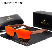 KINGSEVEN Gafas de sol de madera natural Hombres Polarizados Moda Madera original