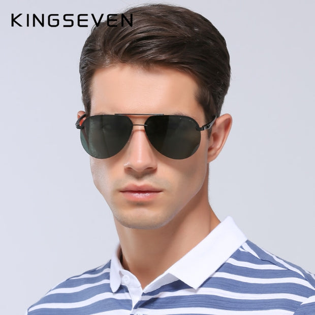 KINGSEVEN Aluminum Magnesium Polarized Sunglasses Men Driver Mirror Sun glasses Male Fishing Female Eyewear For Men