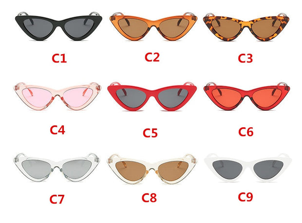 Fashion sunglasses woman brand Designer triangular cat uv400