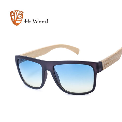 HU WOOD 2017 New Arrival Sea Gradient Shades Sunglasses for Men Bamboo Sunglasses Red UV400 Lenses Fashion Driving GR8010