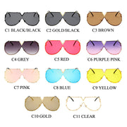 Men's Sunglasses Fashion Oversized Sunglasses Men Brand Designer Goggle Sun Glasses Female Style Oculos De Sol UV400 O2