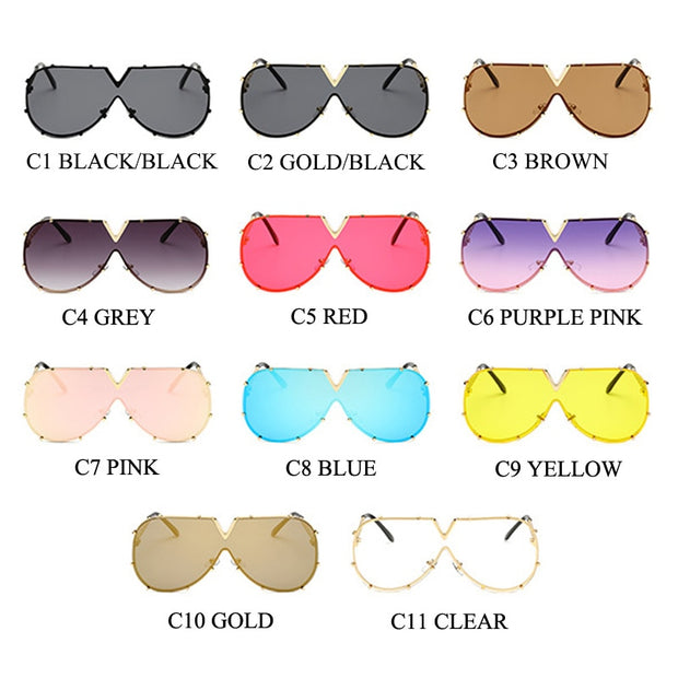 Men's Sunglasses Fashion Oversized Sunglasses Men Brand Designer Goggle Sun Glasses Female Style Oculos De Sol UV400 O2