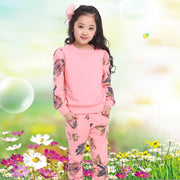 Winter Children Clothing Sets for Girls Floral Baby Clothes Cotton Kids Tracksuit shirt and Pants