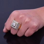 Anillos con letras de burbujas para hombre, joyería de moda Hip Hop helada, talla 7-12