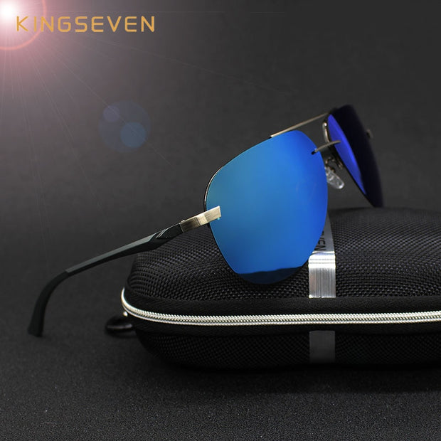 KINGSEVEN Aluminum Magnesium Polarized Sunglasses Men Driver Mirror Sun glasses Male Fishing Female Eyewear For Men