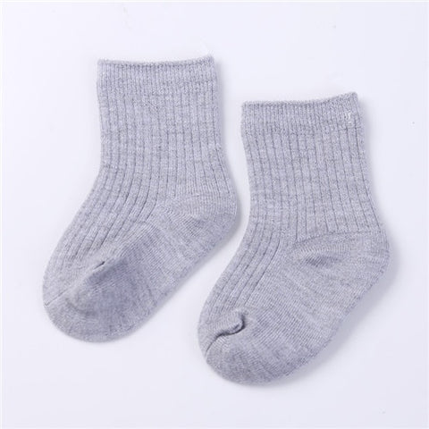 Solid Baby Unisex Socks Toddler Cotton Baby Winter Clothes Accessories Kids Baby Socks