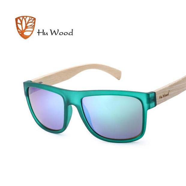 HU WOOD 2017 New Arrival Sea Gradient Shades Sunglasses for Men Bamboo Sunglasses Red UV400 Lenses Fashion Driving GR8010