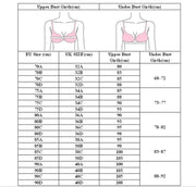 Lace Embroidery Sexy Deep V Push Up Bra and Panty Set Lingerie Adjustable Strap Brassiere