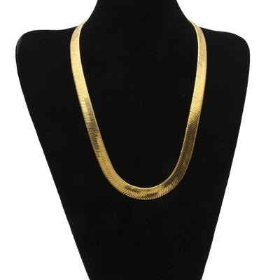 Brand Necklace Long/Choker Wholesale 10MM Casual Gold Color Chain for Men Jewelry