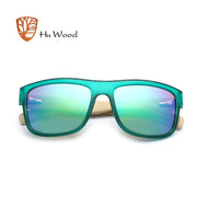 HU WOOD 2017, recién llegado, gafas de sol con gradiente de mar para hombres, gafas de sol de bambú, lentes rojos UV400, moda para conducir GR8010