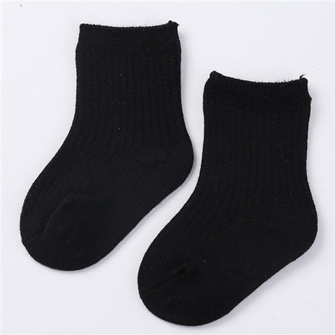 Calcetines unisex sólidos para bebés, calcetines de algodón para niños pequeños, accesorios de ropa de invierno para bebés