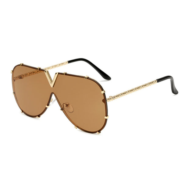 Men's Sunglasses Fashion Oversized Sunglasses Men Brand Designer Goggle Sun Glasses Female Style Oculos De Sol UV400 O2