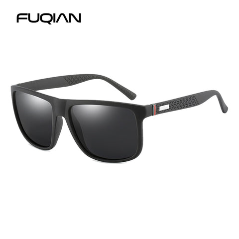 FUQIAN Luxury Sunglasses Men Polarized Fashion Design Square Plastic Sun Glasses Driving Sunglass UV400 Oculos