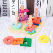 Wooden Puzzles Kids Montessori Toys Graphic Cartoon Colorful Early Enlightenment Learning Toy Animal Shape Puzzle