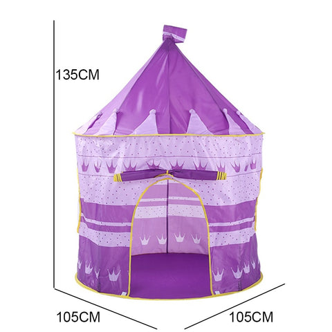 Tienda de juegos para niños de 135CM, piscina de bolas, tienda para niño y niña, Castillo de princesa, tiendas de campaña portátiles para interior y exterior, casa, cabaña, juguetes para niños