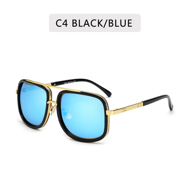 New Fashion Big Frame Sunglasses Men Metal Women High Quality