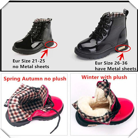 Kids Boots Leather for Boys and Girls Waterproof Toddler Sneakers Boots