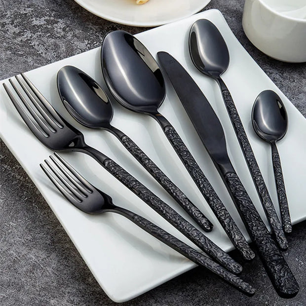 Stainless steel Western Cutlery Dinner Set Dessert Dinnerware New Desing