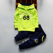 Fashion 2PC Children's Sets Boys Long Sleeves Outfits Clothing Kids Casual Cotton Tracksuits Clothes Hoodie + Trousers