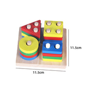 Wooden Puzzles Kids Montessori Toys Graphic Cartoon Colorful Early Enlightenment Learning Toy Animal Shape Puzzle