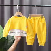 Fashion 2PC Children's Sets Boys Long Sleeves Outfits Clothing Kids Casual Cotton Tracksuits Clothes Hoodie + Trousers