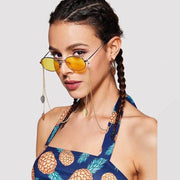 Cadena de gafas de sol para mujer, cadena cilíndrica de cuentas, anticaída, collar de cordón