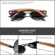 KINGSEVEN nuevas gafas de sol fotocromáticas piloto polarizadas UV400 gafas de sol de moda espejo gafas de sol de madera gafas de conducción