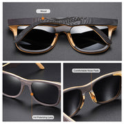 GM Brand Designer wood Sunglasses New Men Polarized Black Skateboard Wood Sunglasses Retro Vintage Eyewear Dropshipping S5832