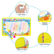 Magic Water Painting Drawing Mat & 2 Pens Doodle Board Coloring Books for Kids Children Educational Toys