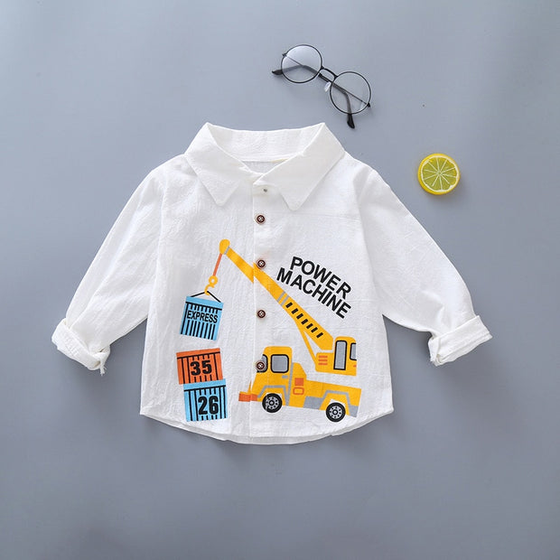 Kids Shirt Clothes Blouses Infant Boy Plaid Cotton Tops 1-4 Years Kids Long Sleeves Shirt