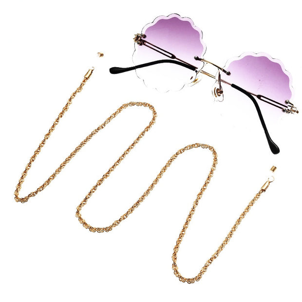 Fashion Woman Sunglasses Chain Cylinder Bead Chain Anti-Falling Glasses Eyeglasses Cord Necklace