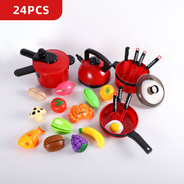 Juguete para juego de imitación para niños, Mini juguetes de cocina, utensilios de cocina, olla, sartén, utensilios de cocina de simulación, juguetes de cocina para niños y niñas.