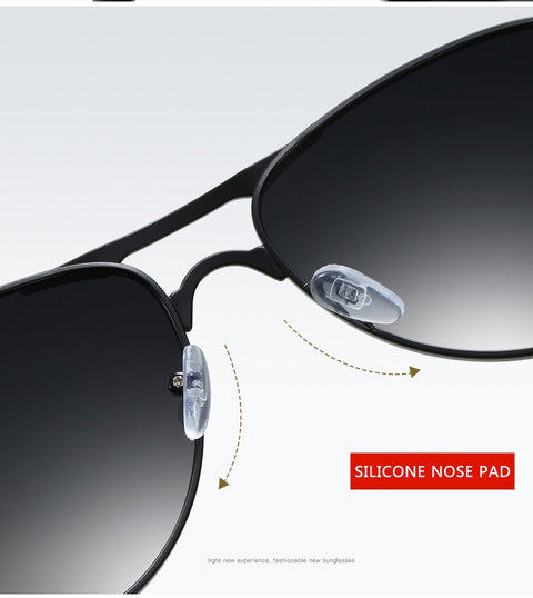 Luxury Brand  Polarized Sunglasses Men Women Gradient Lens Alloy metal frame Round Pilot Driving