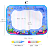 Magic Water Painting Drawing Mat & 2 Pens Doodle Board Coloring Books for Kids Children Educational Toys