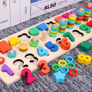 Wooden Montessori Educational Toys For Children Kids Early Learning Infant Shape Color Match Board Toy