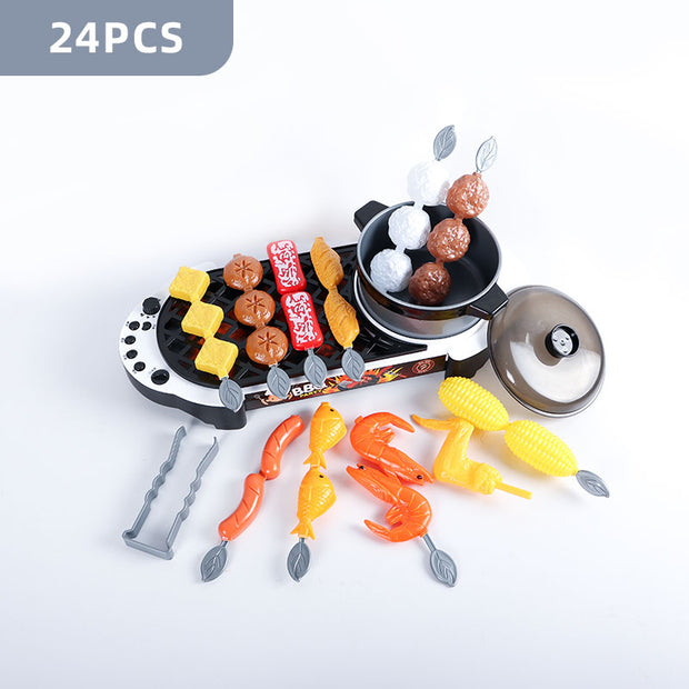 Kids Pretend Play Toy Mini Kitchen Toys Cookware Pot Pan Simulation Kitchen Utensils Cooking Toys For Boys and Girls.