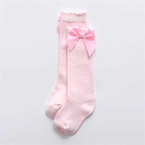 Kids Girls Stockings Big Bow Knee High Long Stocking High Quality Fashion Lace Clothes Accesories