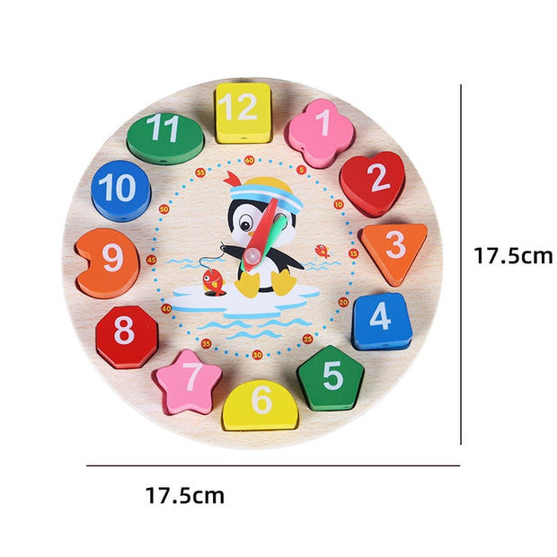 Wooden Puzzles Kids Montessori Toys Graphic Cartoon Colorful Early Enlightenment Learning Toy Animal Shape Puzzle