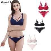 Seamless  Sexy 3/4 Cup Lace Underwear Set Push Up Bra Set Sexy Lace Lingerie Set B C D E CUP