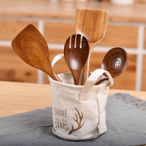 Non-Stick Special Treated Teak and Rosewood Wooden Turner Spatula High Temperature Resistant