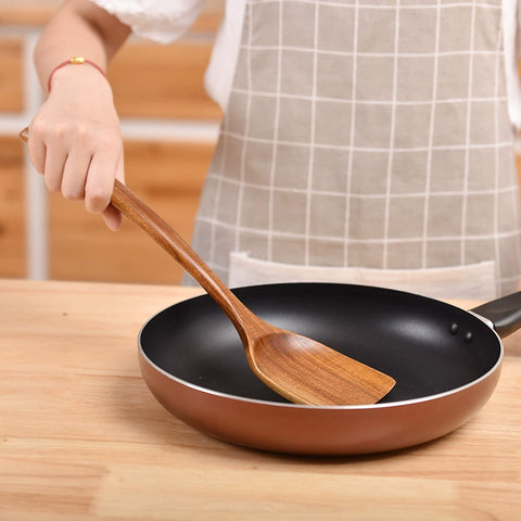 Non-Stick Special Treated Teak and Rosewood Wooden Turner Spatula High Temperature Resistant