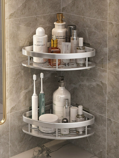 Punch-Free Wall-Mounted Washstand Wall-Mounted Storage Rack for Bathroom 1-2-3 Self Set