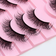 10 Pairs Mink Lashes Make Up Faux Mink Lashes Hand Made Eyelashes Reusable Eyelash Crisscross Q01