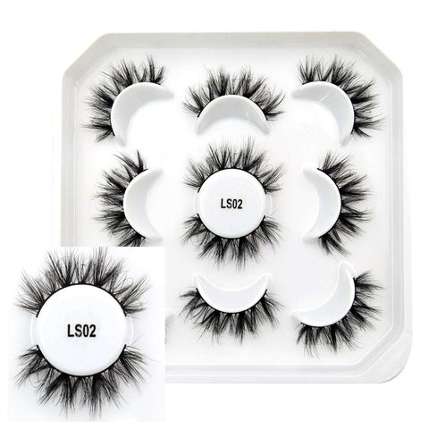 10 Pairs Mink Lashes Make Up Faux Mink Lashes Hand Made Eyelashes Reusable Eyelash Crisscross Q01