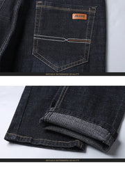 Men's Jeans Stretch Fit Business Fashion Soft Denim Brand Pants all Seasons