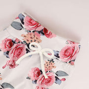 3pcs Baby Girl 95% Cotton Long-sleeve Hoodie and Floral Print Pants with Headband Baby Clothing Sets