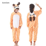 Children Unicorn Pajamas Boy and Girl Cartoon Animal Pajama Sleepwear Hoodie